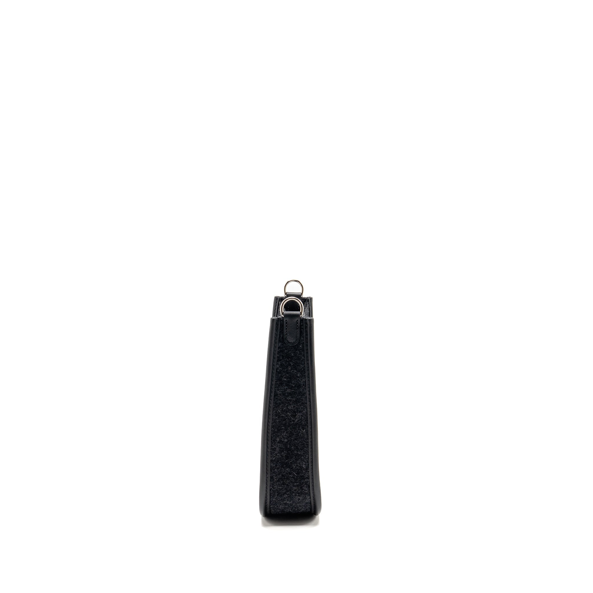 HERMES MINI EVELYNE FEUTRE/SWIFT/SANGLE WOOL GRAPHITE/BLACK SHW
