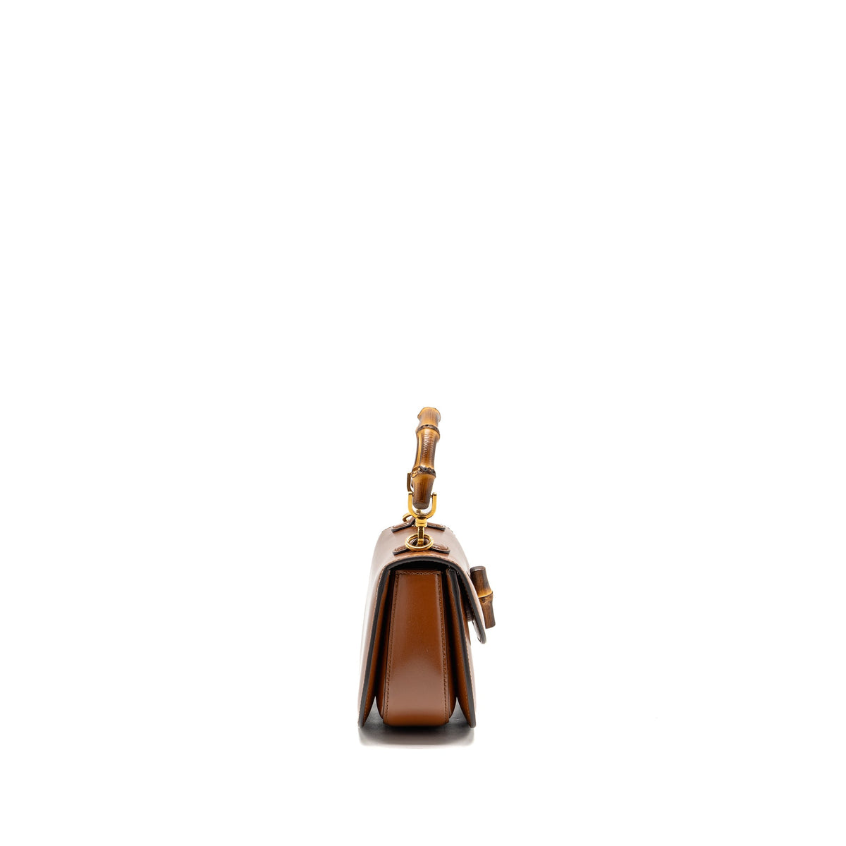 Gucci Small Bamboo 1947 Bag Cuir Leather Brown GHW