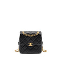 CHANEL QUILTED FLAP BACKPACK CAVIAR BLACK GHW (MICROCHIP)