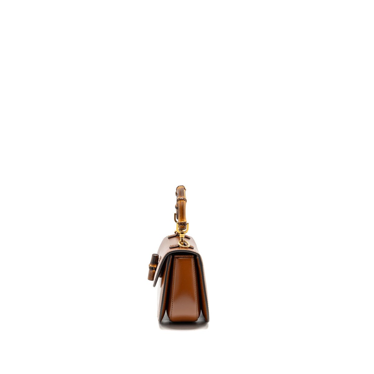 Gucci Small Bamboo 1947 Bag Cuir Leather Brown GHW