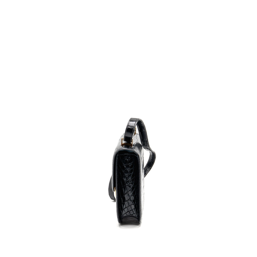 HERMES VINTAGE CONSTANCE 24 SHINY ALLIGATOR DARK BLUE GHW
