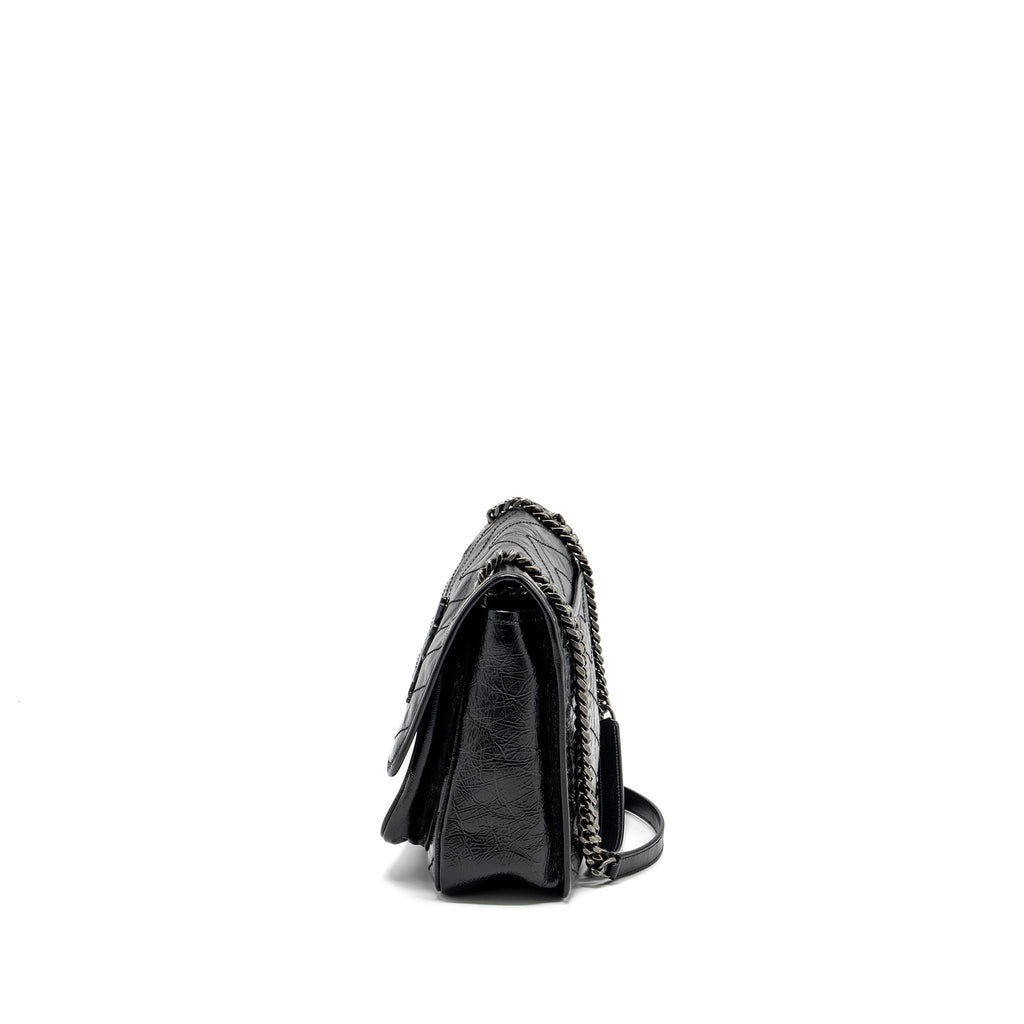 SAINT LAURENT MEDIUM NIKI CALFSKIN BLACK RUTHENIUM HARDWARE