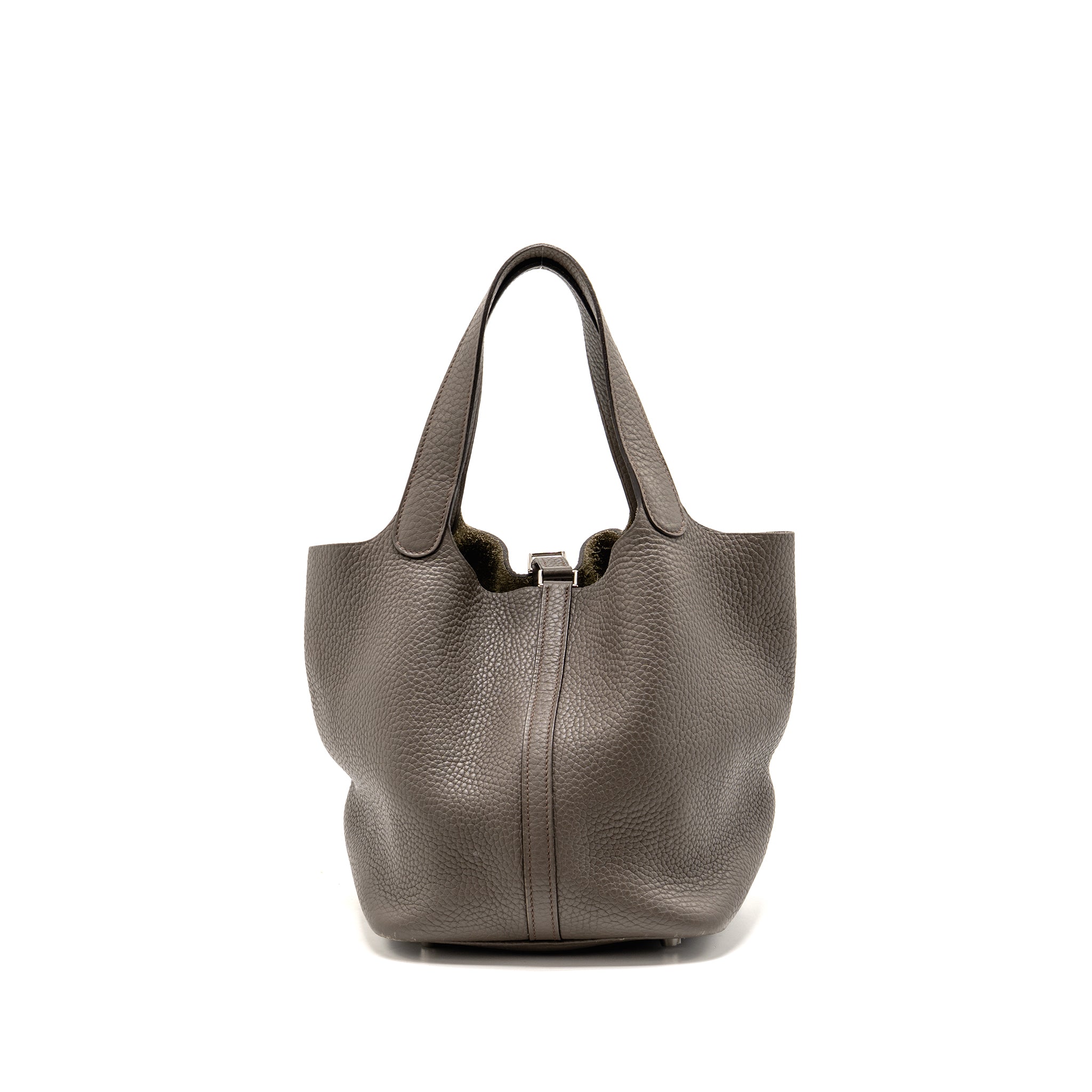 HERMES PICOTIN 22 LOCK BAG CLEMENCE GRIS ETAIN SHW
