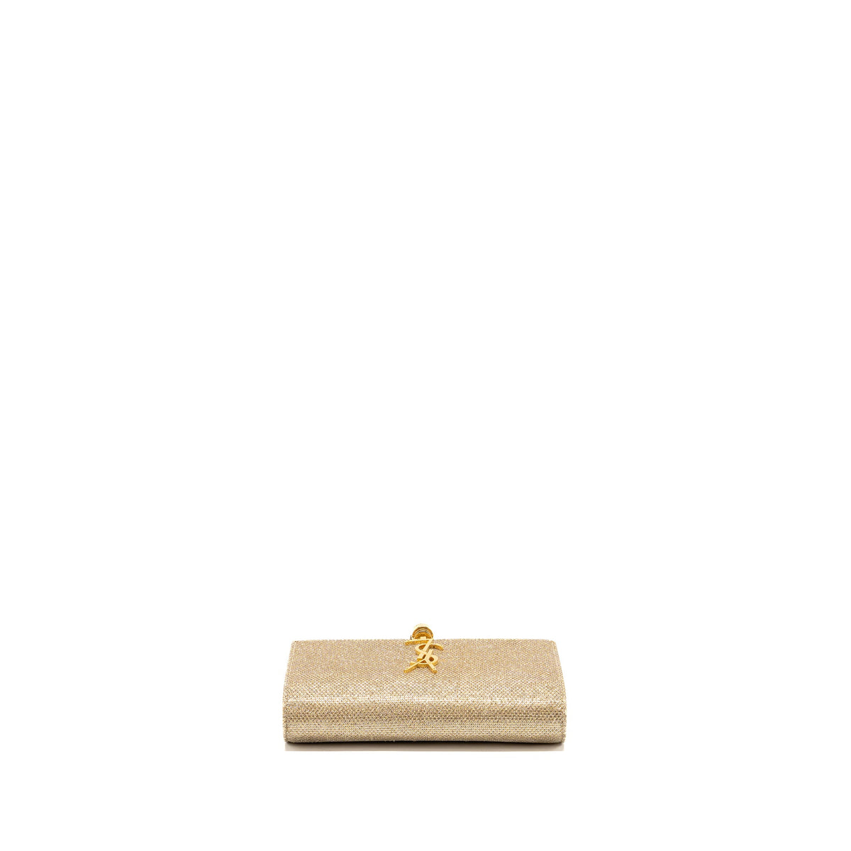 Saint Laurent Kate Tassel Bag/Wallet on Chain Glitter Monogram Gold GHW