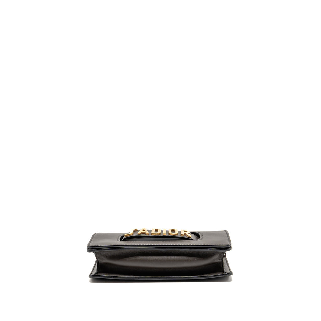 DIOR J’ADIOR FLAP BAG WITH CHAIN CALFSKIN DARK BROWN GHW