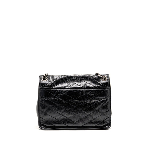 Saint Laurent/YSL Medium Niki Aged Calfskin Black SHW