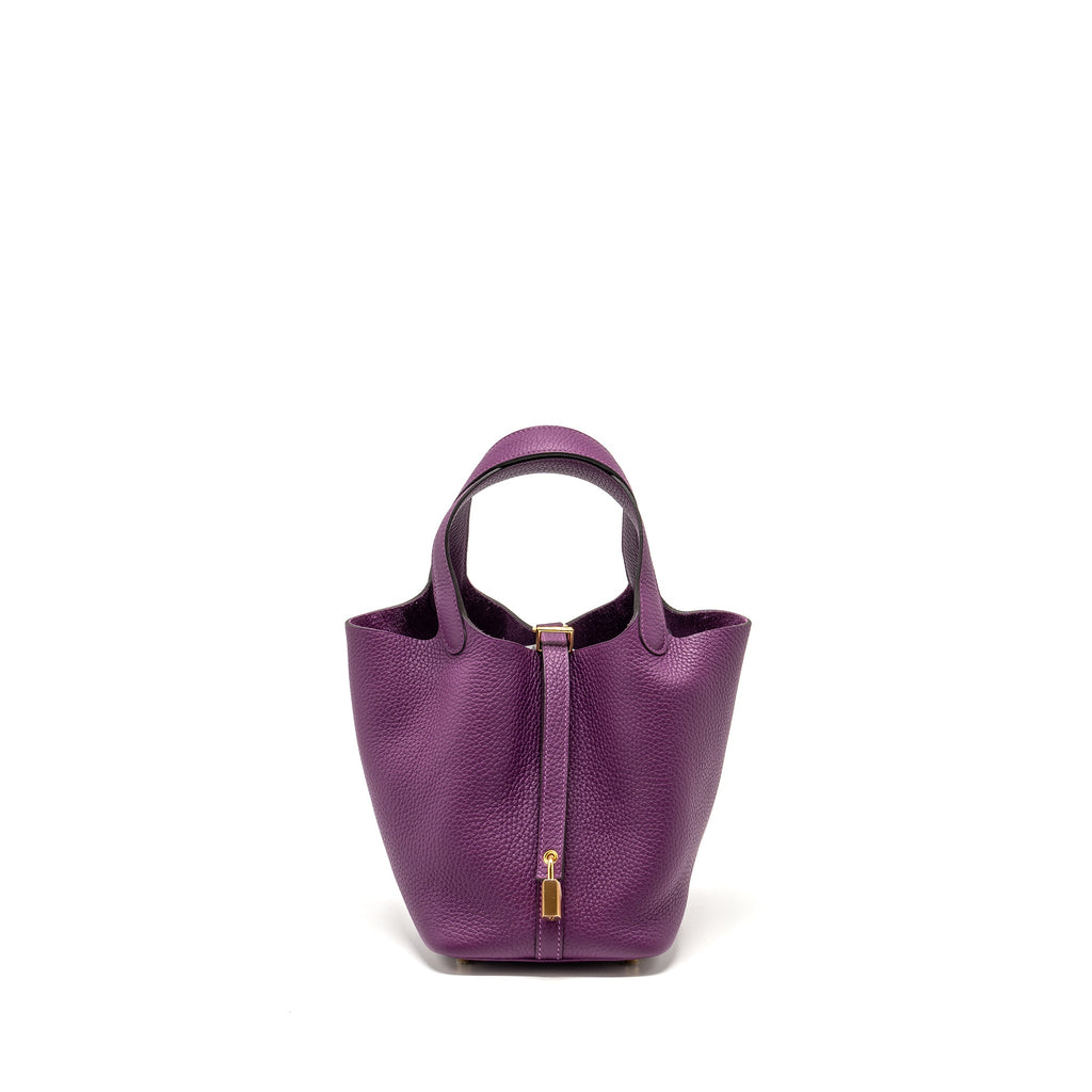 HERMES PICOTIN 18 LOCK BAG CLEMENCE ANEMONE GHW