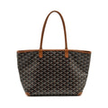 GOYARD ARTOIS PM TOTE BAG GOYARDINE CANVAS BLACK/TAN SHW