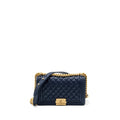 CHANEL MEDIUM BOY BAG CAVIAR NAVY GHW