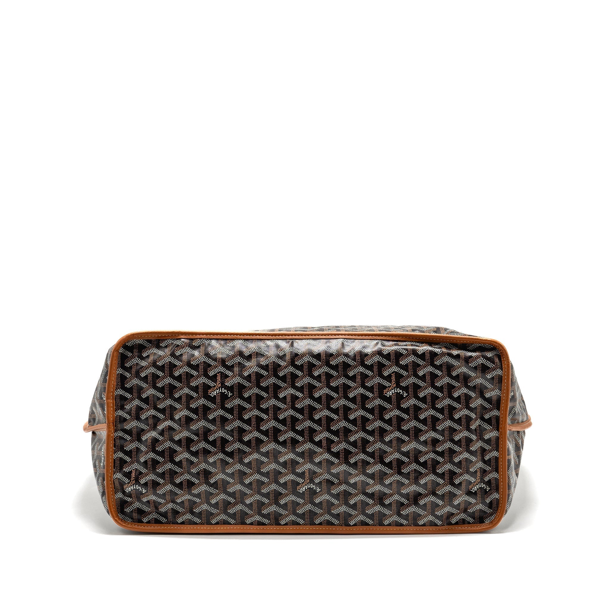 GOYARD ANJOU GM TOTE BAG GOYARDINE CANVAS BROWN/BLACK SHW