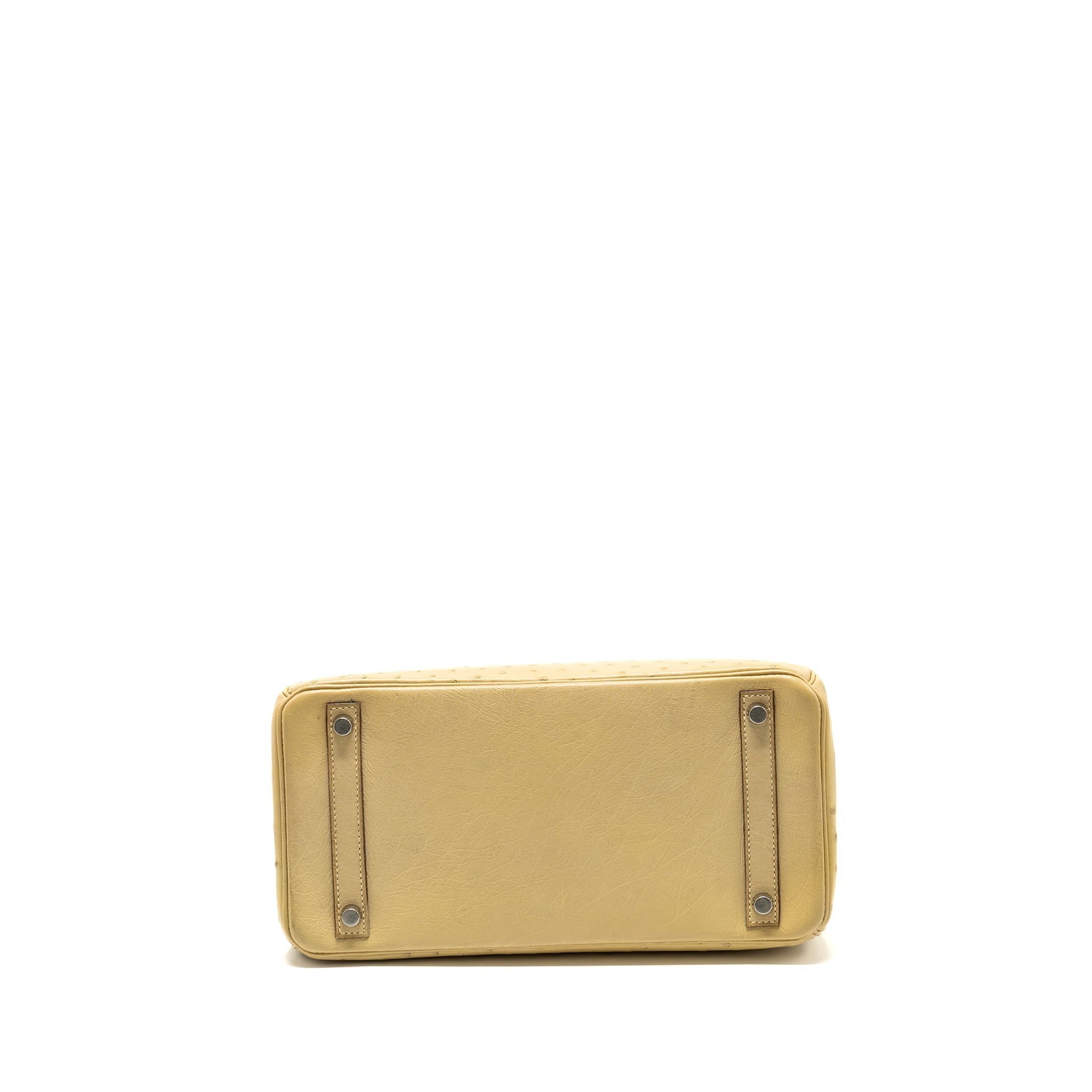 HERMES BIRKIN 30 OSTRICH 3C PARCHEMIN SHW