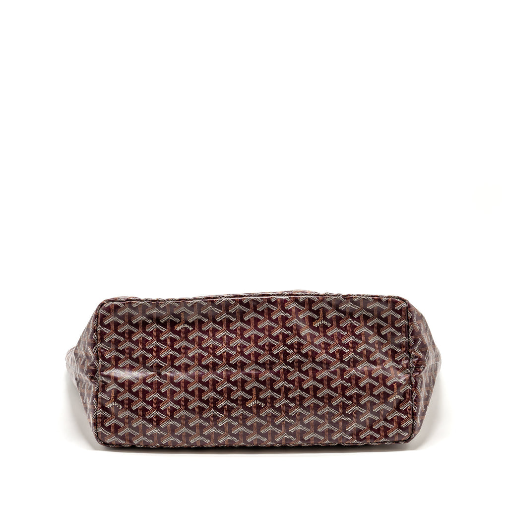 GOYARD SAINT LOUIS GM TOTE BAG GOYARDINE CANVAS/CALFSKIN BURGUNDY SHW