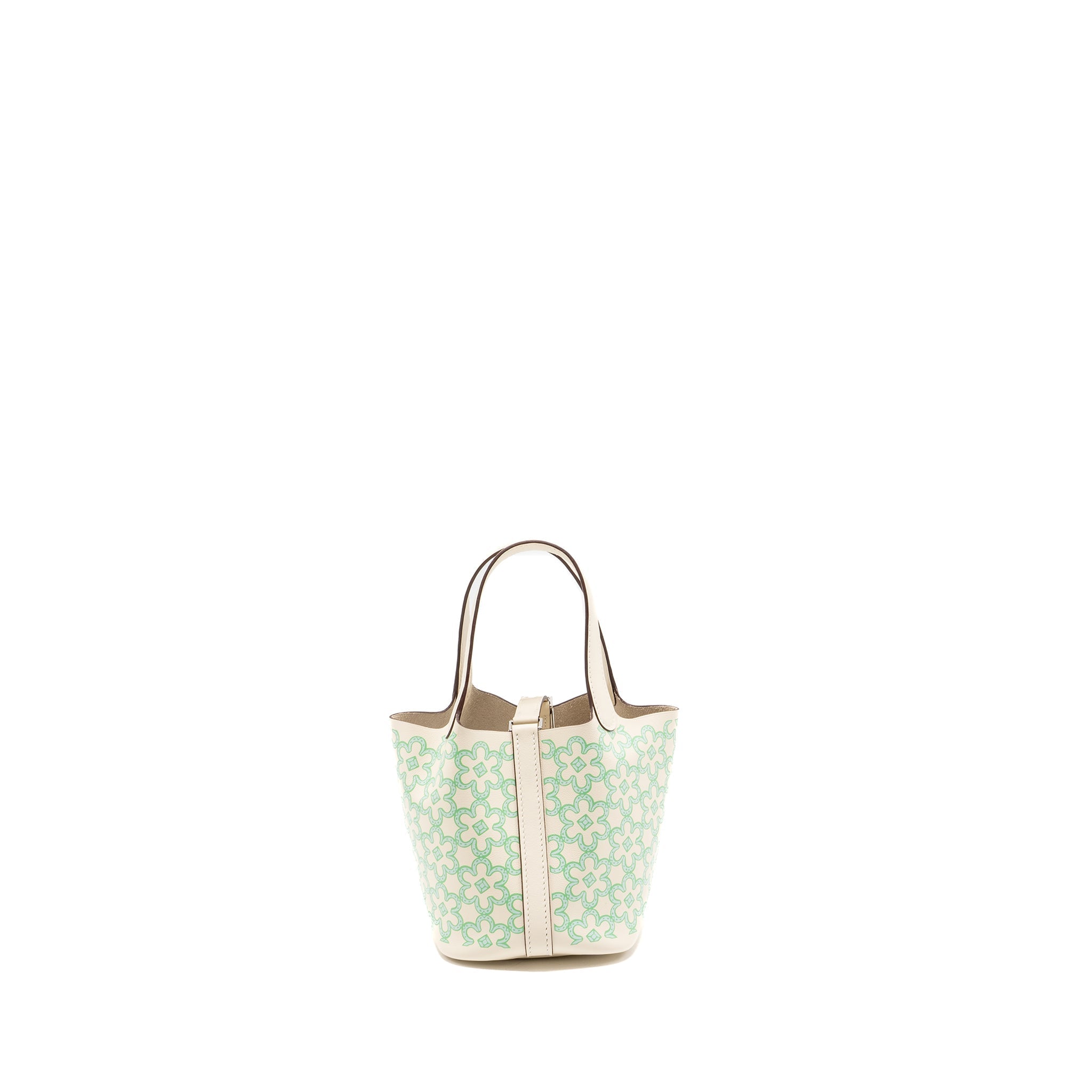 HERMES LUCKY DAISY MICRO PICOTIN SWIFT NATA-VERT-BLANC SHW
