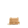 CHANEL 23K PEARL CRUSH MINI SQUARE FLAP BAG LAMBSKIN BEIGE GHW (MICROCHIP)