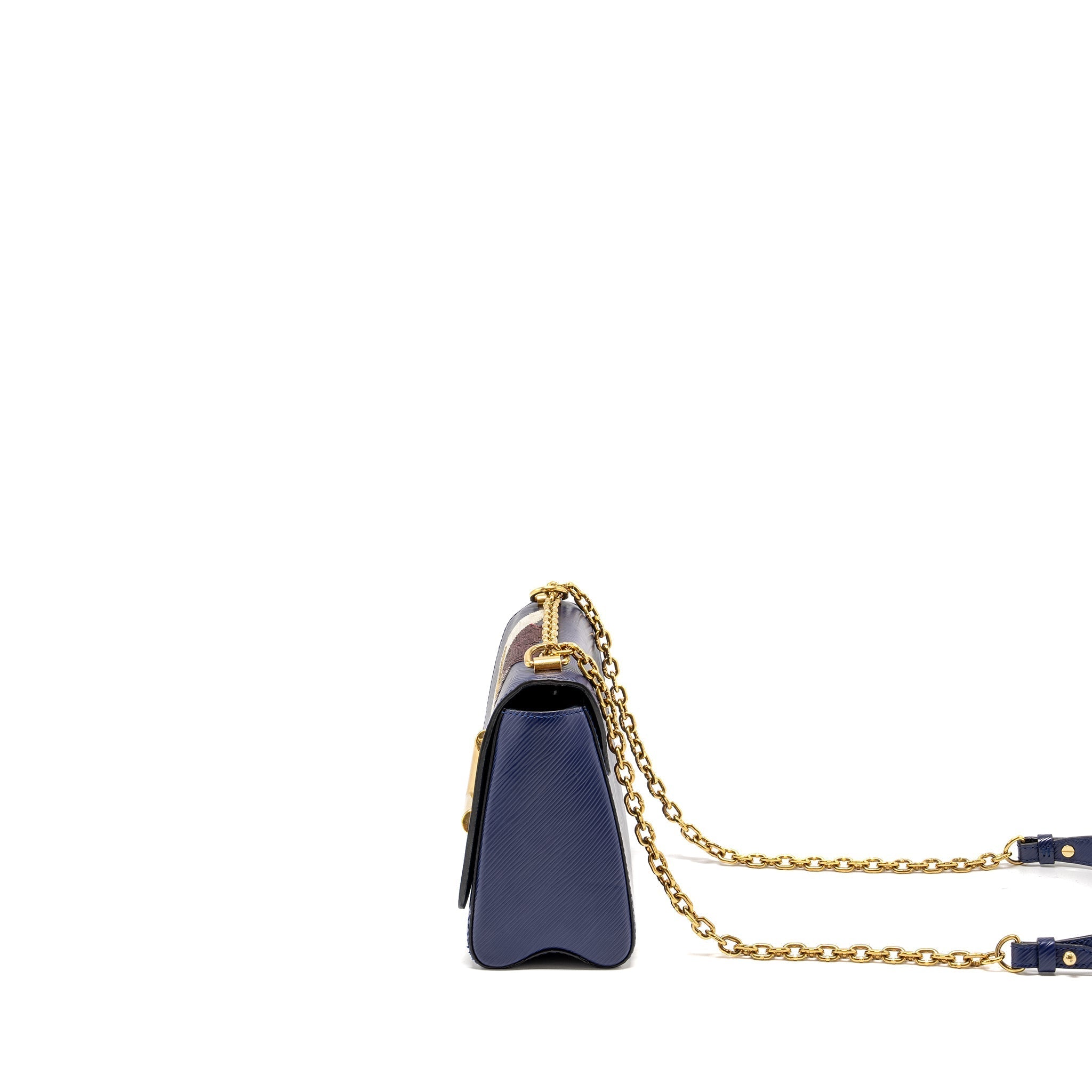 LOUIS VUITTON NIGHT BIRD LADIES TWIST MM BAG EPI/SEQUIN NAVY GHW