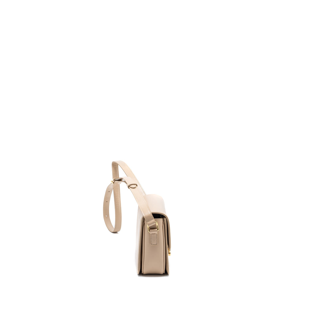 CELINE TEEN TRIOMPHE BAG CALFSKIN LIGHT BEIGE GHW