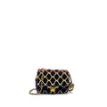 CHANEL 22S PEARL CRUSH MINI SQUARE FLAP BAG FABRIC / TWEED BLACK / MULTICOLOR GHW (MICROCHIP)