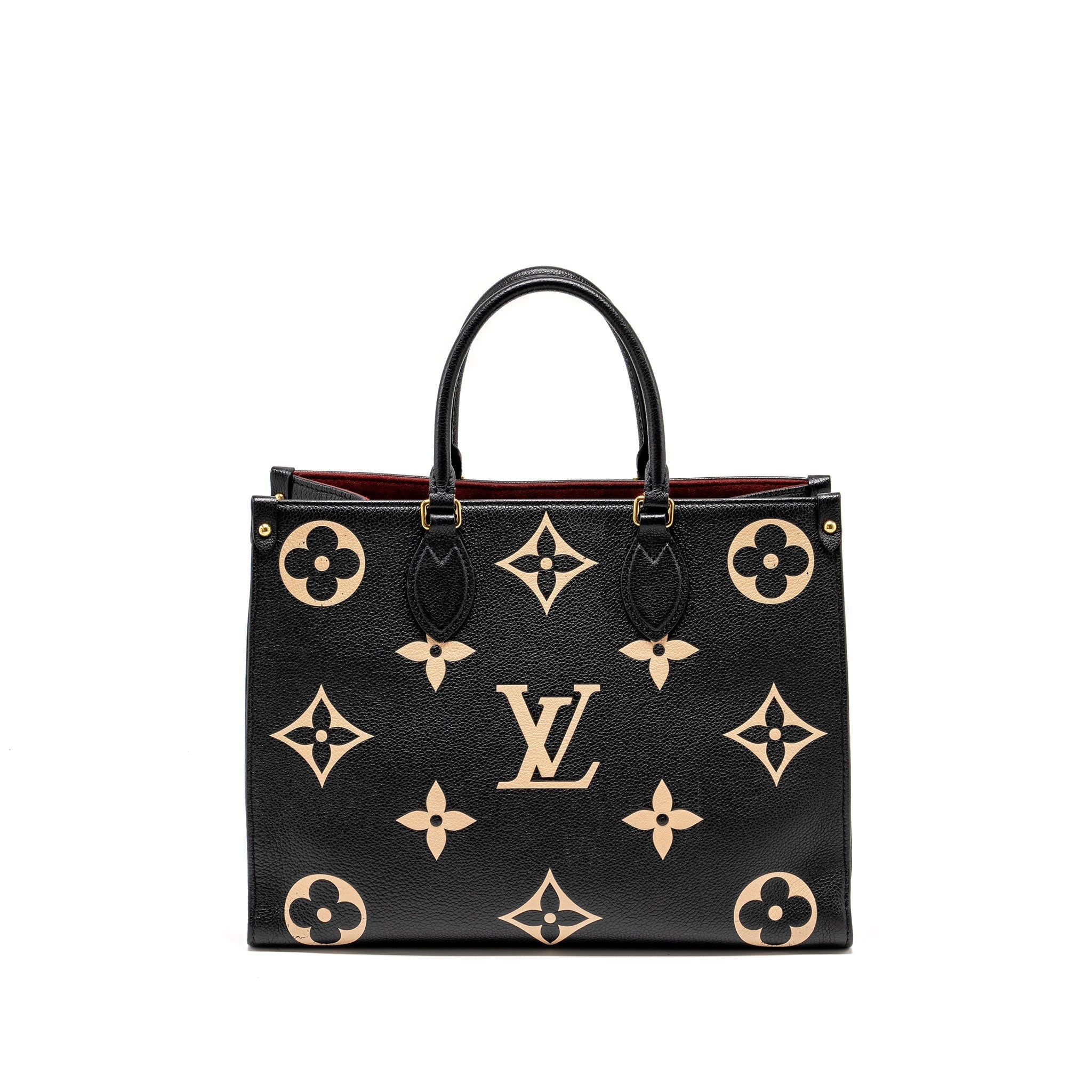 LOUIS VUITTON ONTHEGO MM BICOLOUR MONOGRAM EMPREINTE BLACK / BEIGE GHW