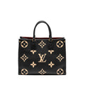 LOUIS VUITTON ONTHEGO MM BICOLOUR MONOGRAM EMPREINTE BLACK / BEIGE GHW