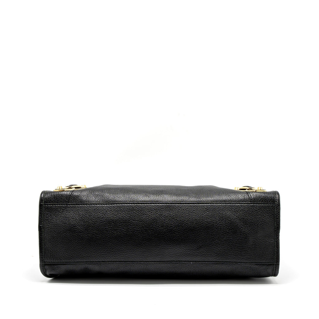 BALENCIAGA CLASSIC CITY BAG LEATHER BLACK GHW