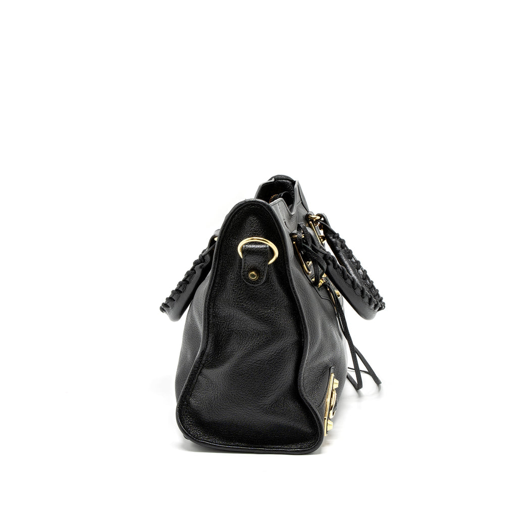 BALENCIAGA CLASSIC CITY BAG LEATHER BLACK GHW