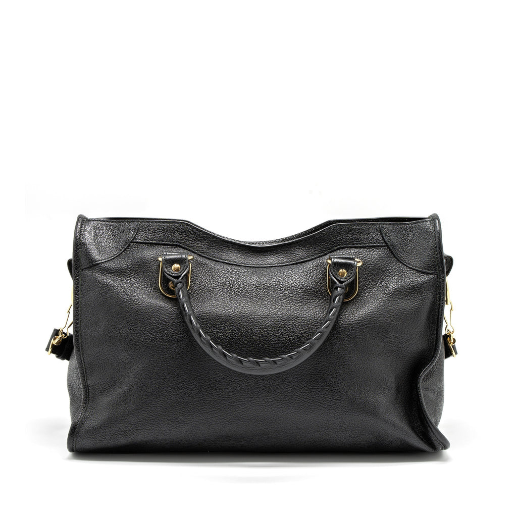 BALENCIAGA CLASSIC CITY BAG LEATHER BLACK GHW