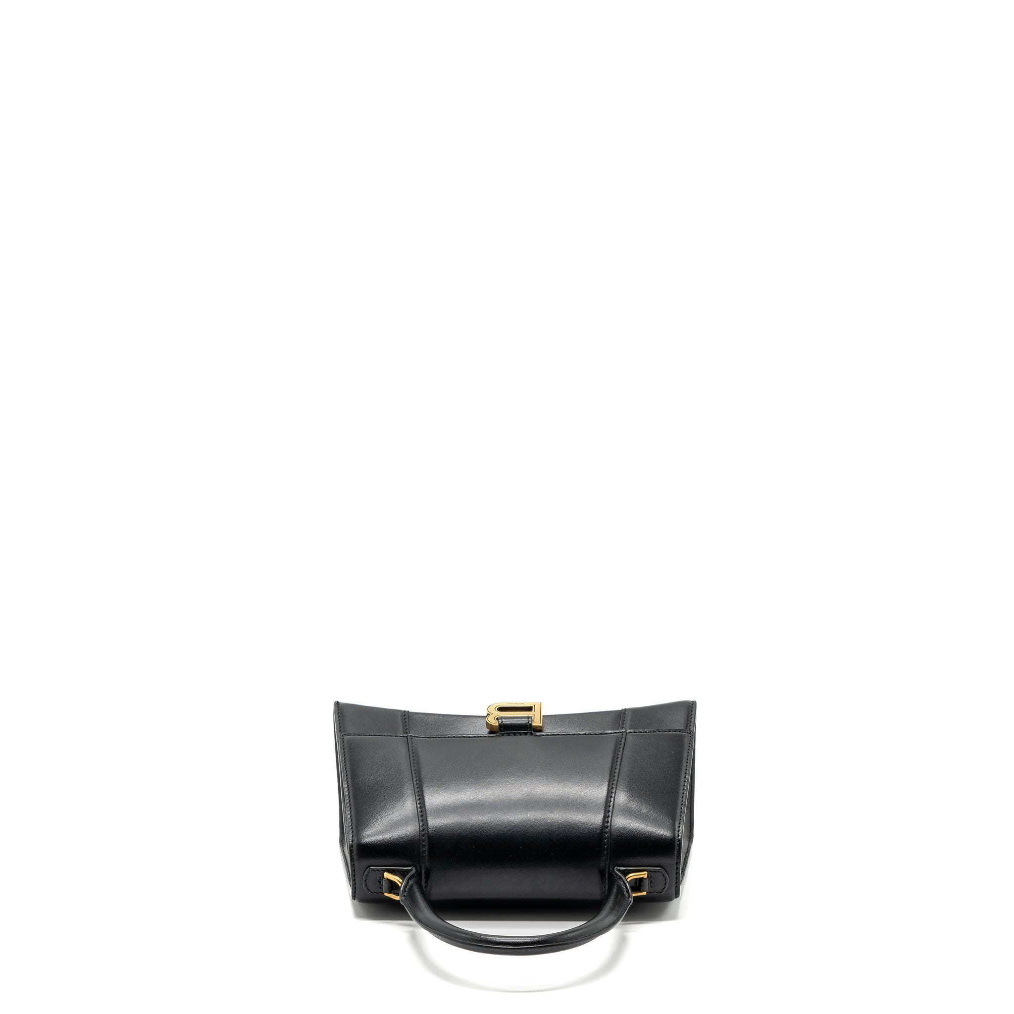 BALENCIAGA SMALL HOURGLASS BAG CALFSKIN BLACK GHW