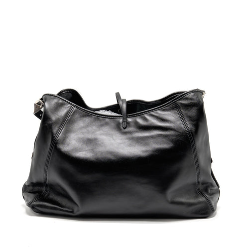 LOUIS VUITTON CARRYALL VIBE MM LAMBSKIN/MONOGRAM CANVAS BLACK SHW