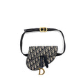 DIOR SADDLE BELT BAG BLUE DIOR OBLIQUE JACQUARD GHW