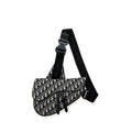DIOR HOMME SADDLE BAG DIOR OBLIQUE JACQUARD BEIGE/BLACK GHW
