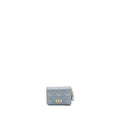 DIOR CARO SCARLET ZIPPED WALLET CANNAGE CALFSKIN CLOUD BLUE GHW