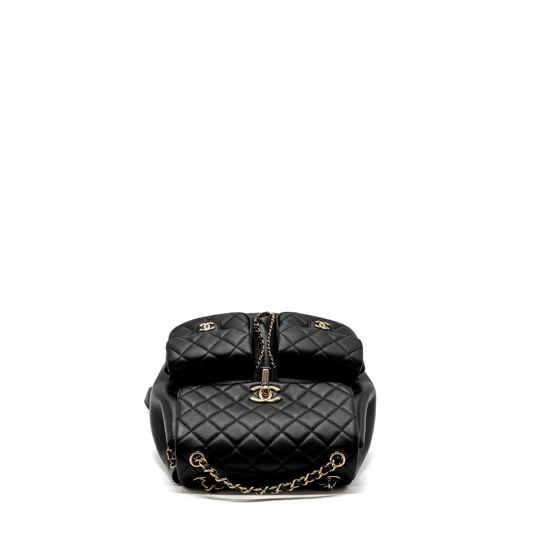 CHANEL 23A TRIPLE PACK BACKPACK CALFSKIN BLACK LGHW (MICROCHIP)