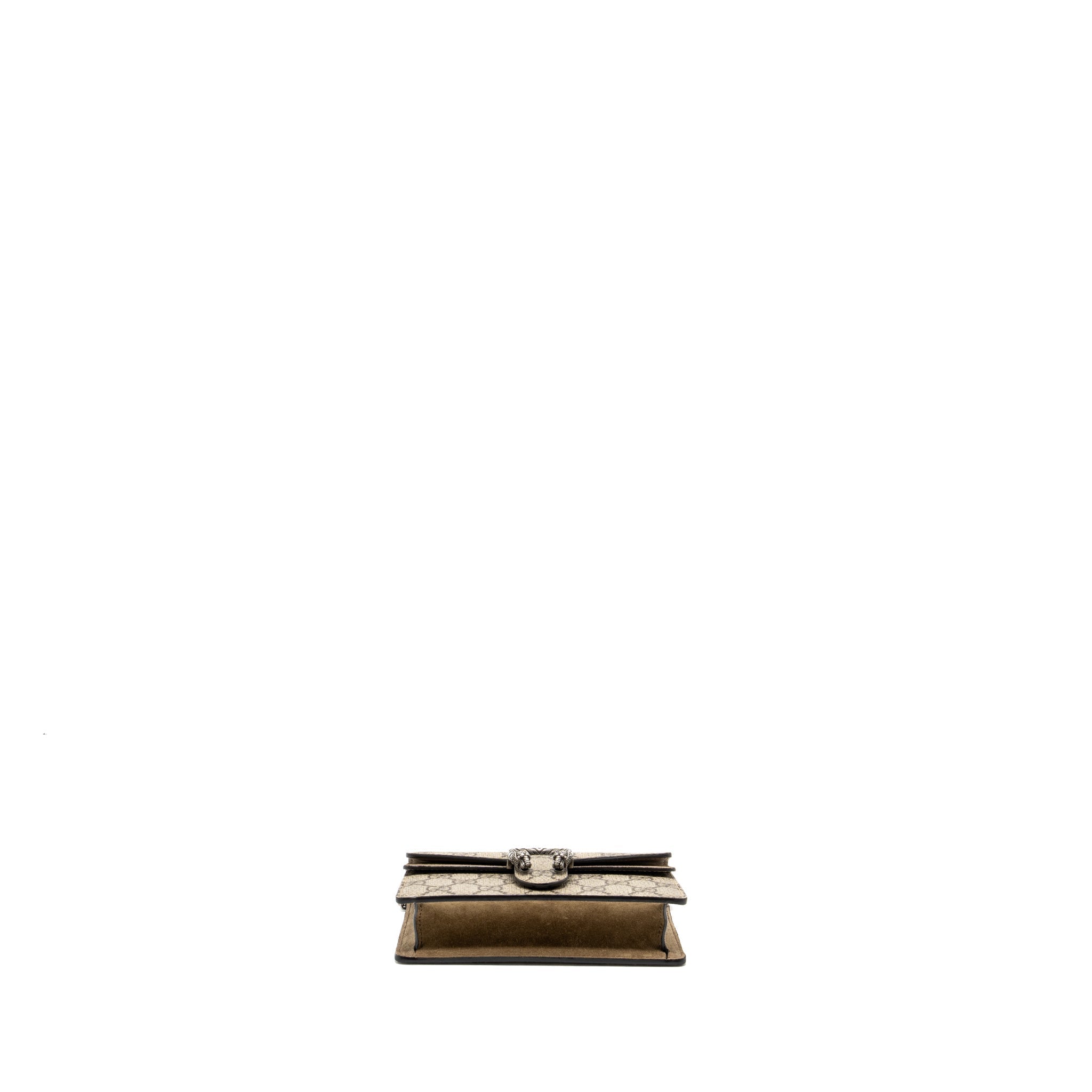 GUCCI SUPER MINI DIONYSUS GG SUPREME CANVAS/SUEDE BROWN SHW