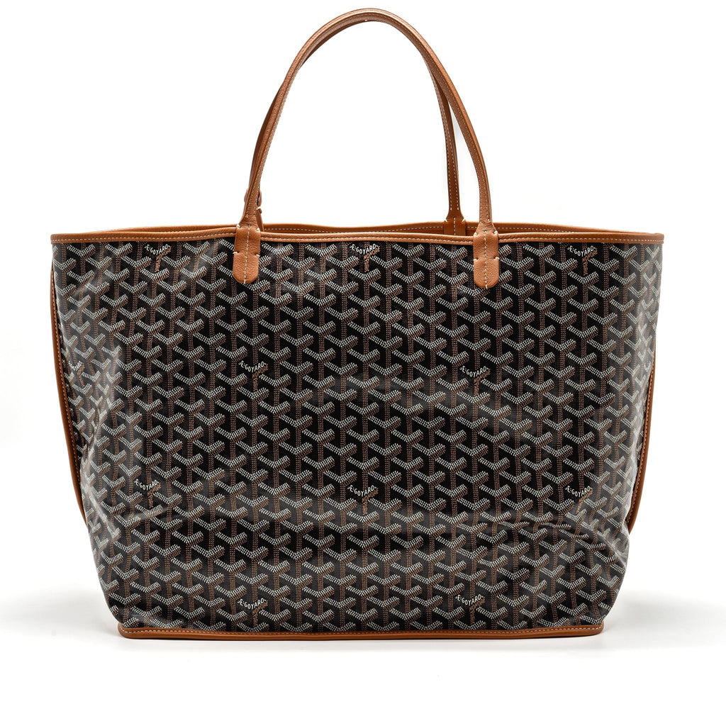 GOYARD ANJOU GM TOTE BAG GOYARDINE CANVAS BROWN/BLACK SHW