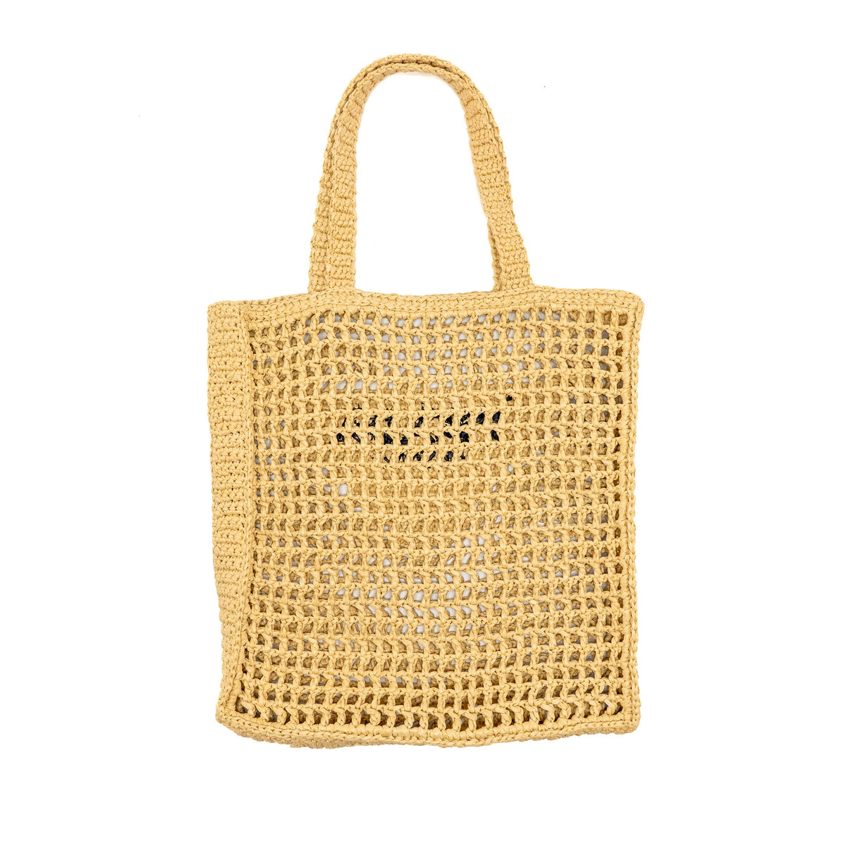 Prada Crochet raffia tote bag beige