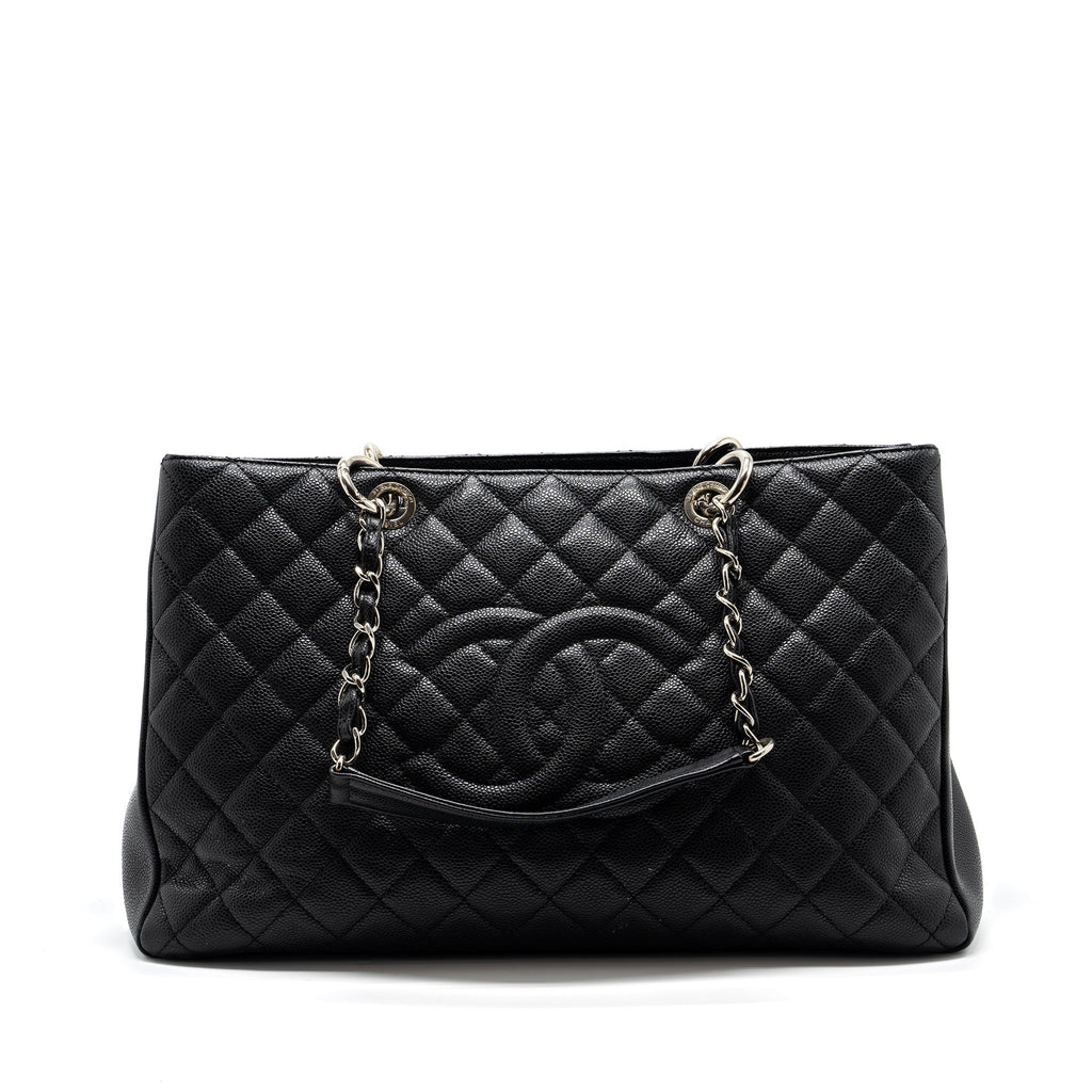 CHANEL GRAND SHOPPING TOTE XL CAVIAR BLACK SHW