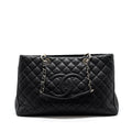 CHANEL GRAND SHOPPING TOTE XL CAVIAR BLACK SHW
