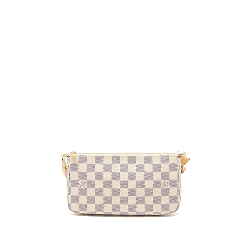 LOUIS VUITTON POCHETTE ACCESSORIES DAMIER AZUR CANVAS GHW (NEW VERSION)