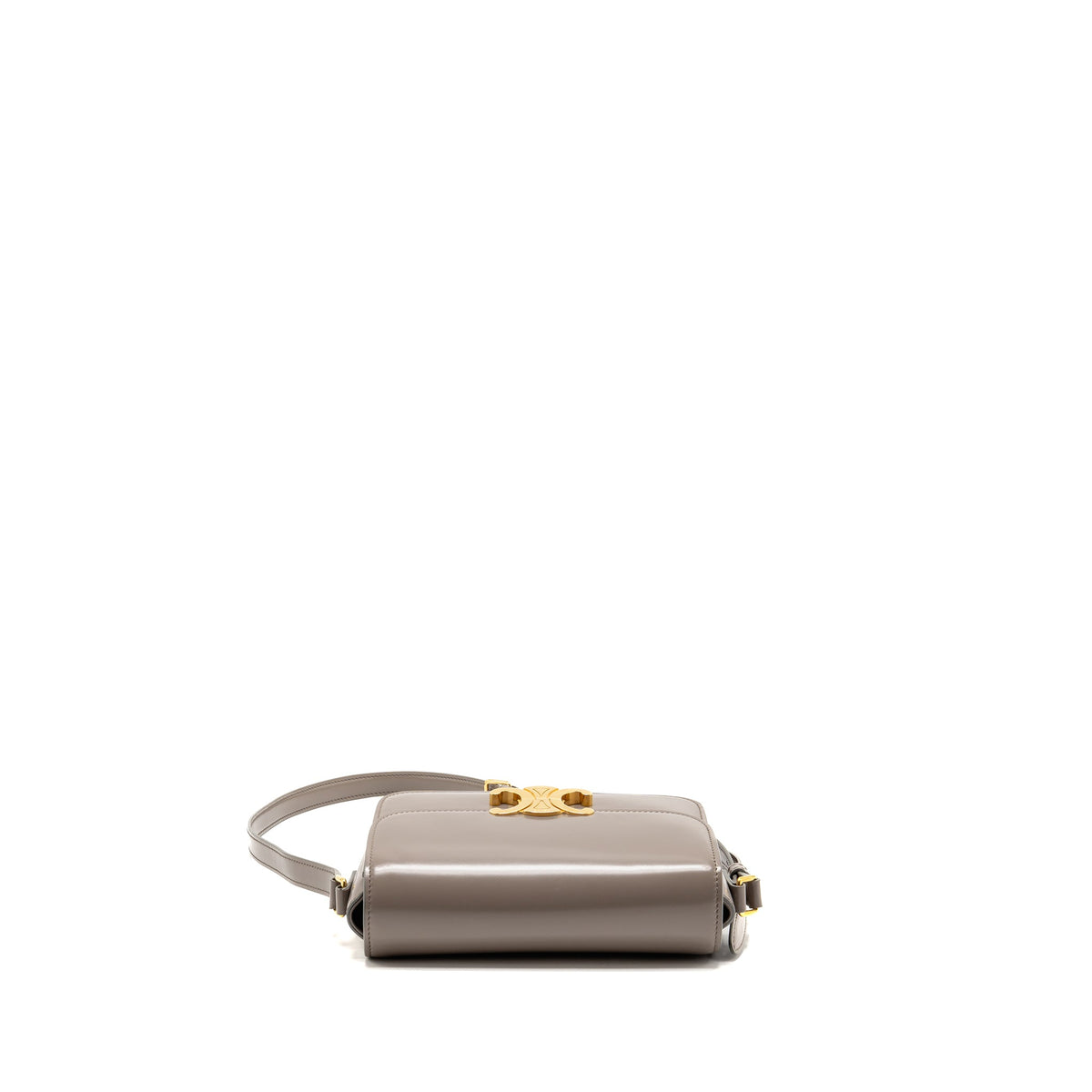 Celine Teen Triomphe bag shiny calfskin Pebble GHW
