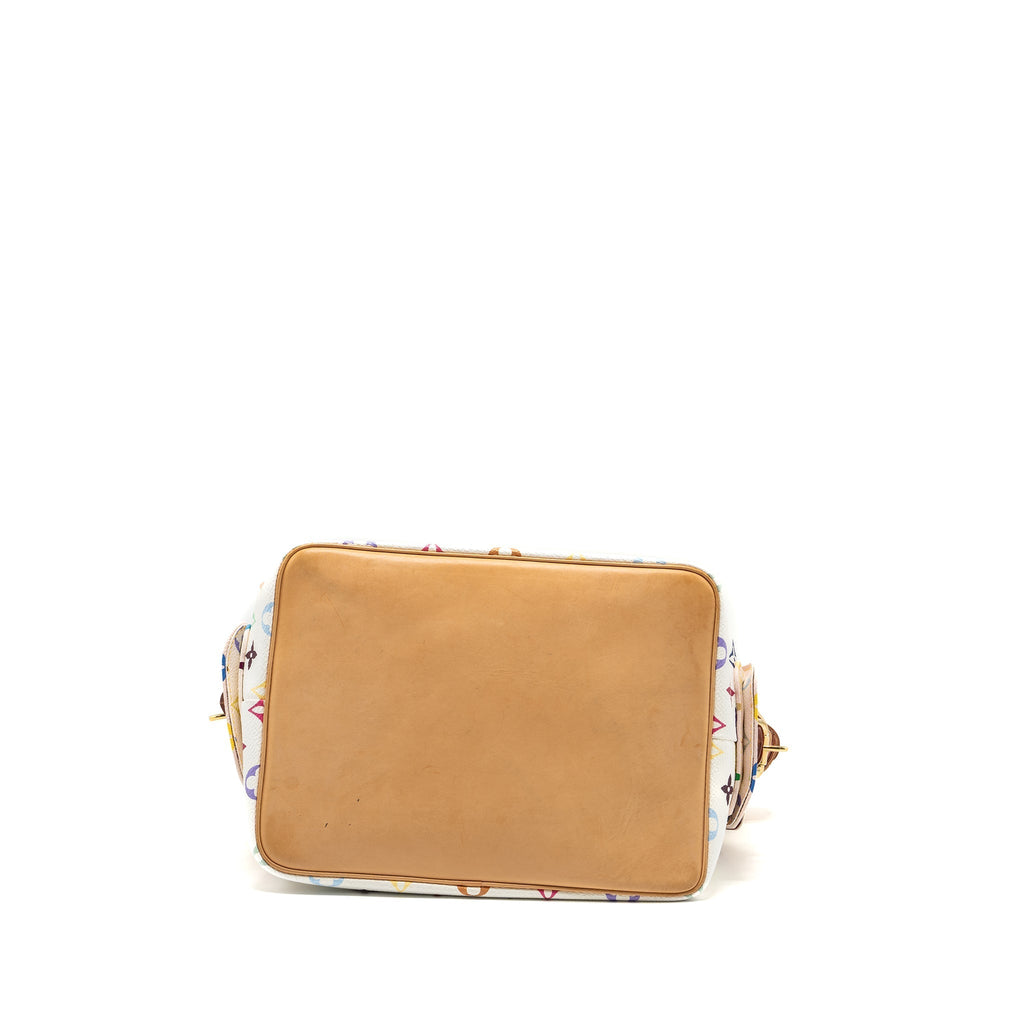 LOUIS VUITTON PETIT NOE WHITE MULTICOLOUR MONOGRAM CANVAS GHW