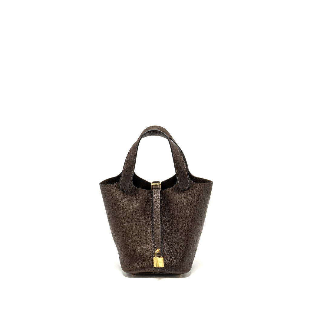 HERMES PICOTIN 18 LOCK BAG BARENIA FAUBOURG EBENE GHW