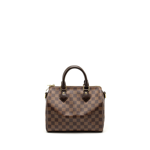 LOUIS VUITTON SPEEDY BANDOULIERE 25 DAMIER EBENE CANVAS GHW