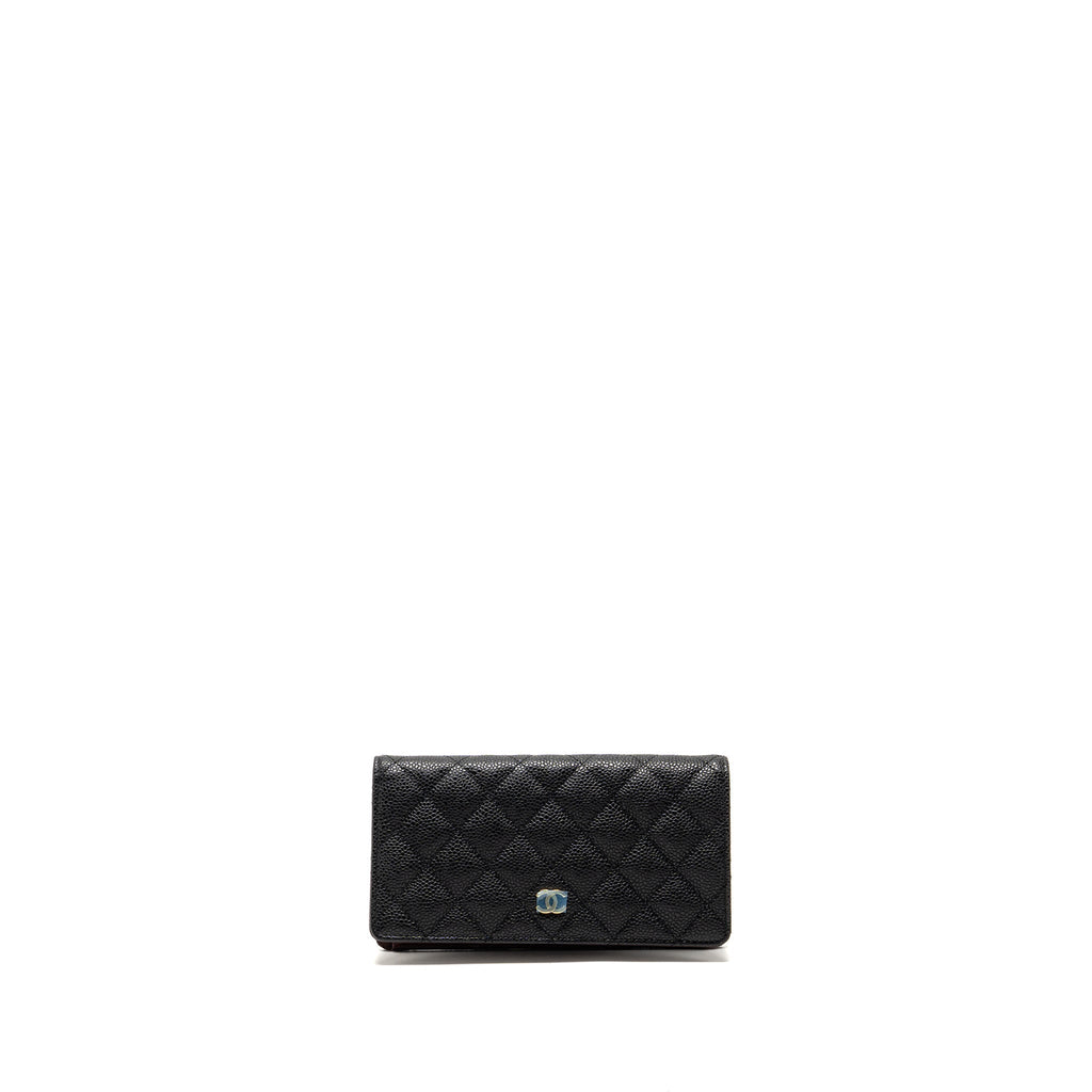 CHANEL CLASSIC CC LONG WALLET CAVIAR BLACK GHW