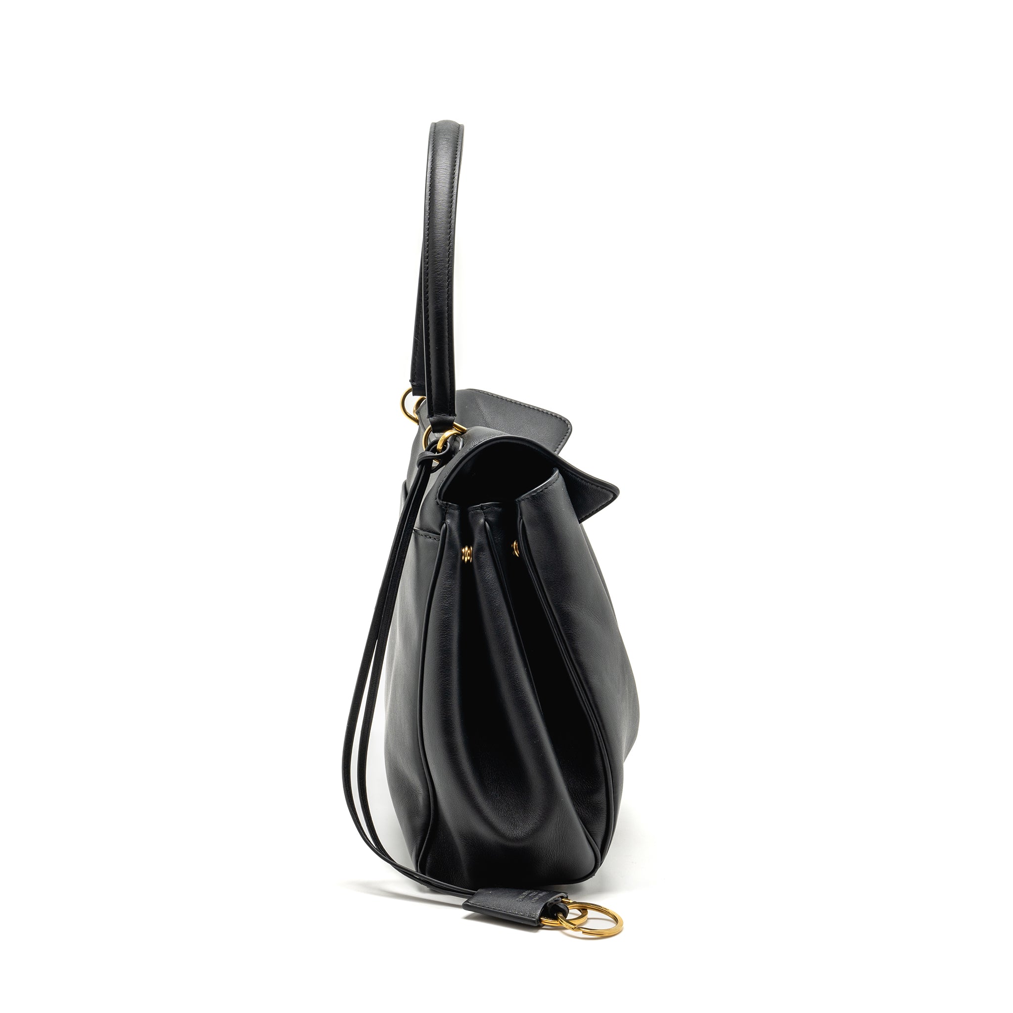 BALENCIAGA MEDIUM RODEO HANDBAG SMOOTH CALFSKIN BLACK GHW