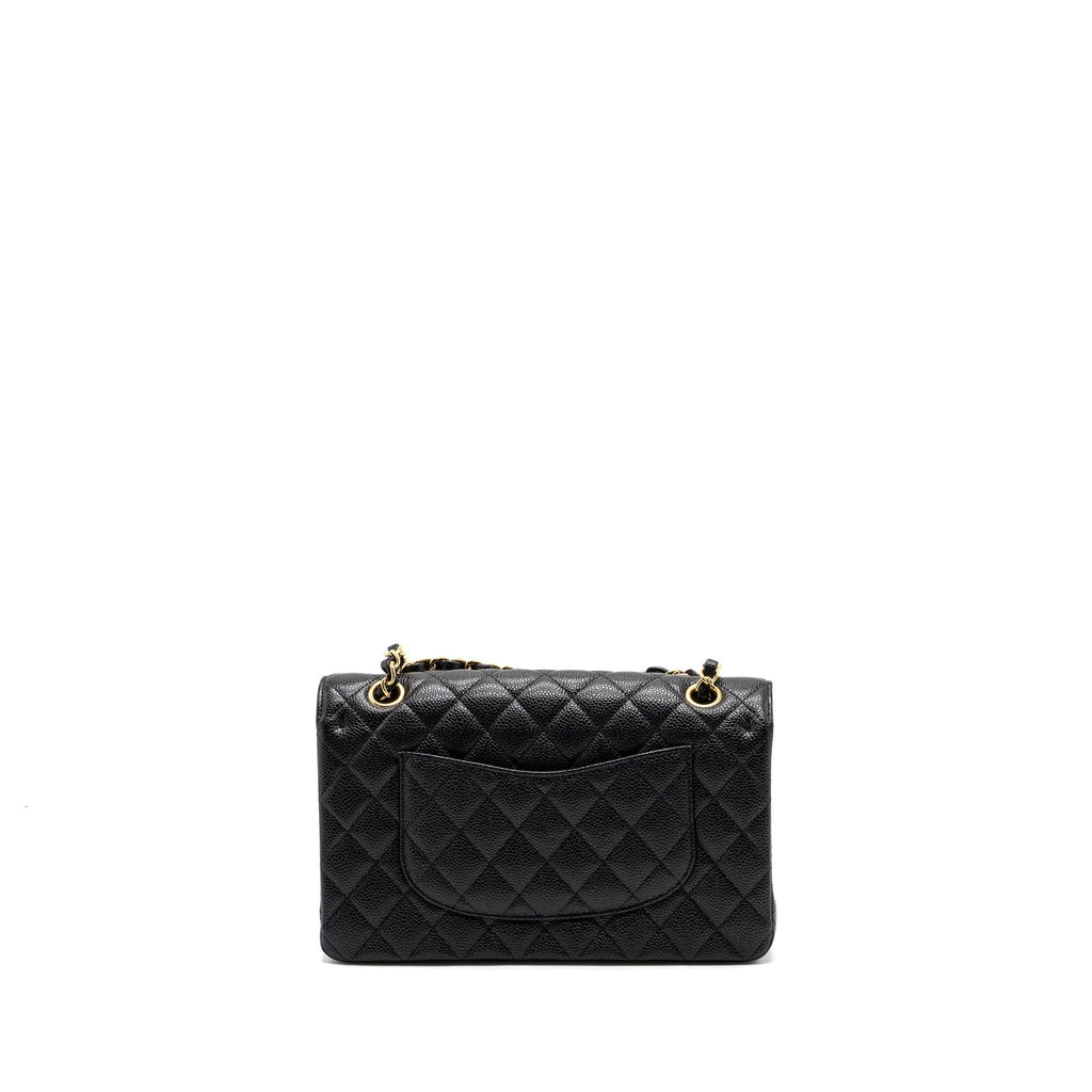 CHANEL MEDIUM CLASSIC DOUBLE FLAP BAG CAVIAR BLACK GHW