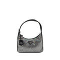 PRADA REEDITION 2000 MINI BAG SATIN WITH CRYSTAL BLACK SHW