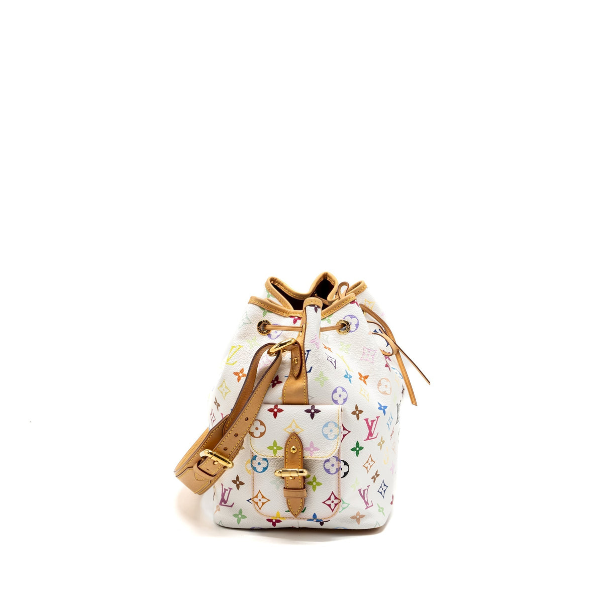 LOUIS VUITTON PETIT NOE WHITE MULTICOLOUR MONOGRAM CANVAS GHW