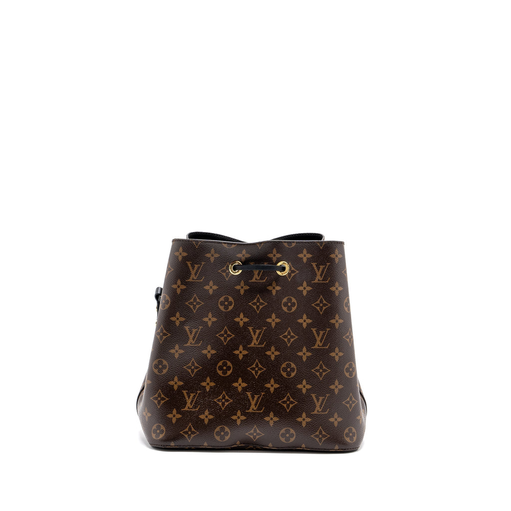 LOUIS VUITTON NEONOE MM  MONOGRAM CANVAS BLACK GHW
