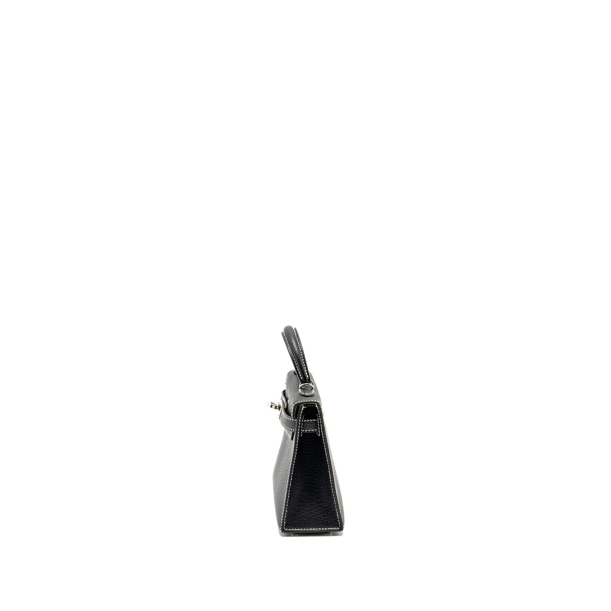 Hermes Mini Kelly II Special Order Chèvre Mysore Black/Lime SHW