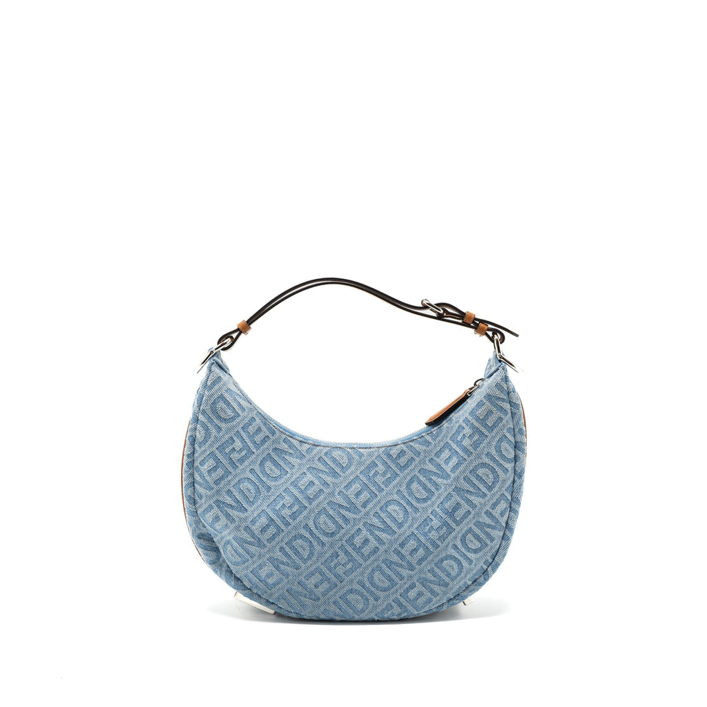 FENDI FENDIGRAPHY SMALL DENIM LIGHT BLUE SHW